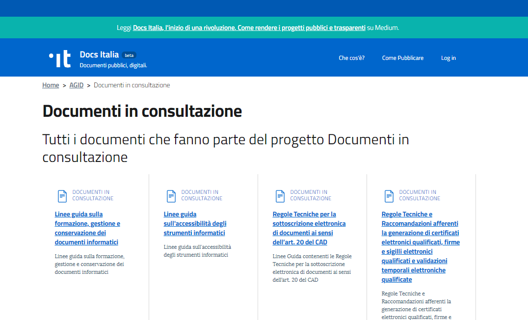 Le nuove linee guida AgID in consultazione